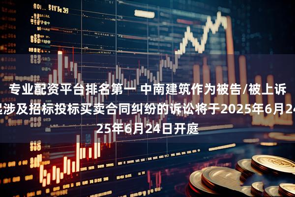 专业配资平台排名第一 中南建筑作为被告/被上诉人的1起涉及招标投标买卖合同纠纷的诉讼将于2025年6月24日开庭